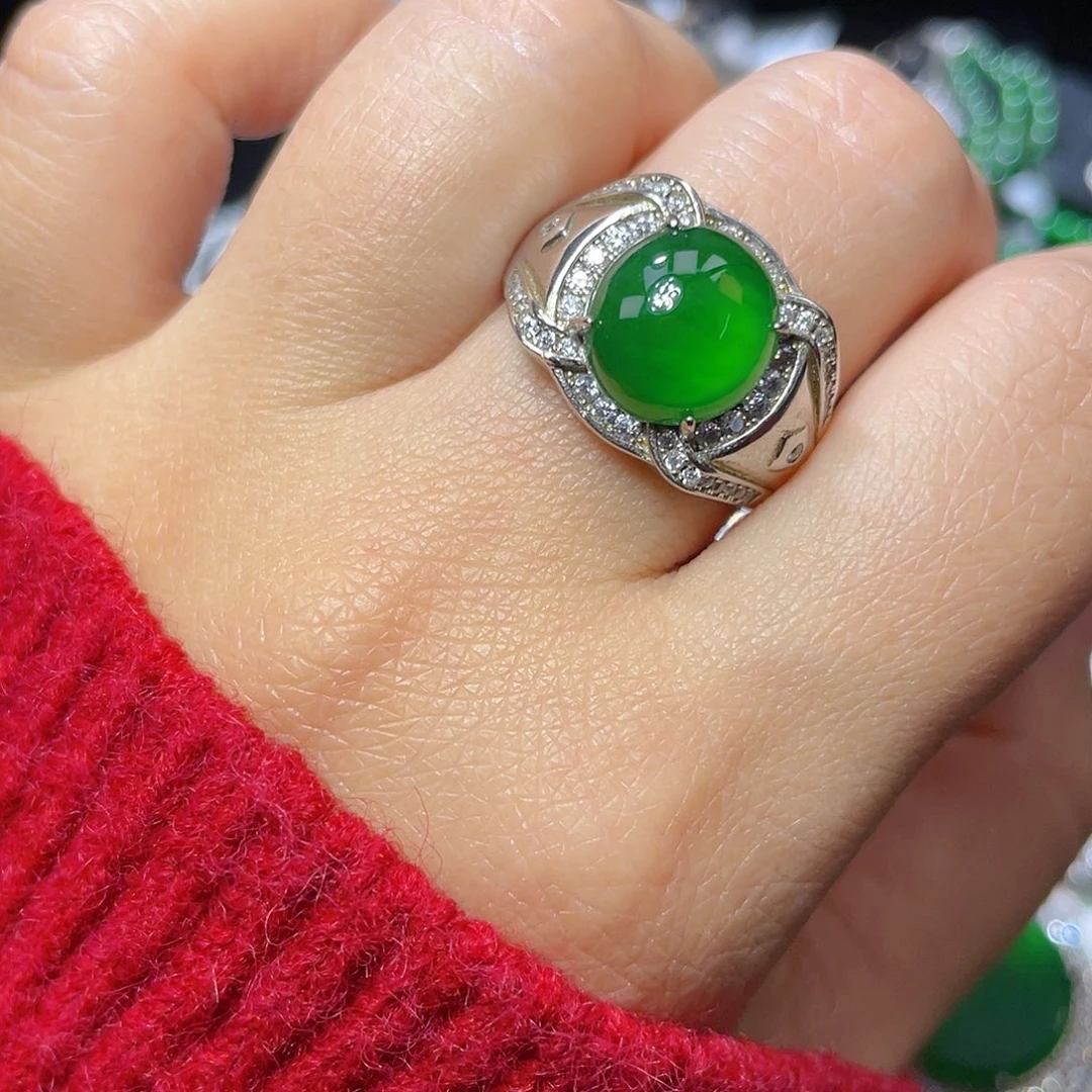 翡翠颈饰银S925镶嵌翡翠