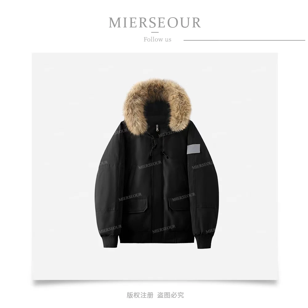 美式座山雕大毛领派克服男女同款冬季加厚保暖休闲连帽棉衣2005