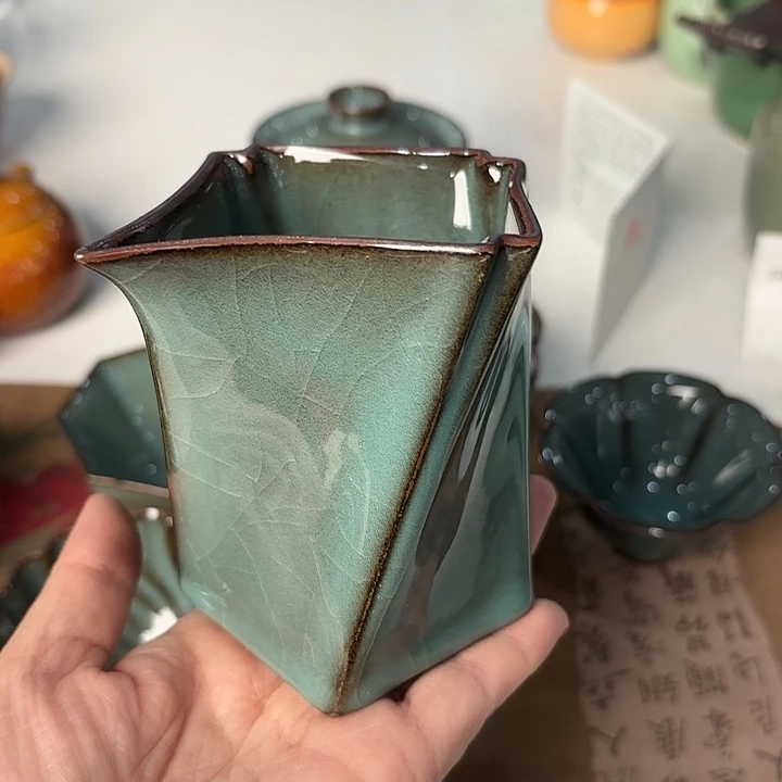 龙泉云间青瓷小米茶器