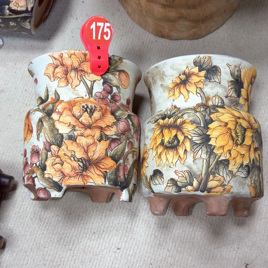 ス****紫砂花盆陶瓷多肉花盆精品