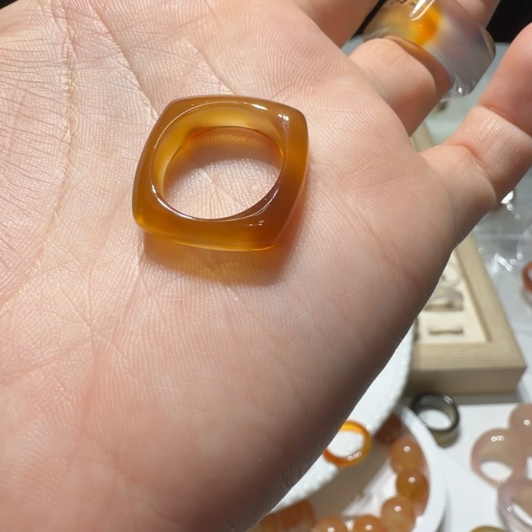 囍***玛瑙/玉髓未镶嵌戒指港12