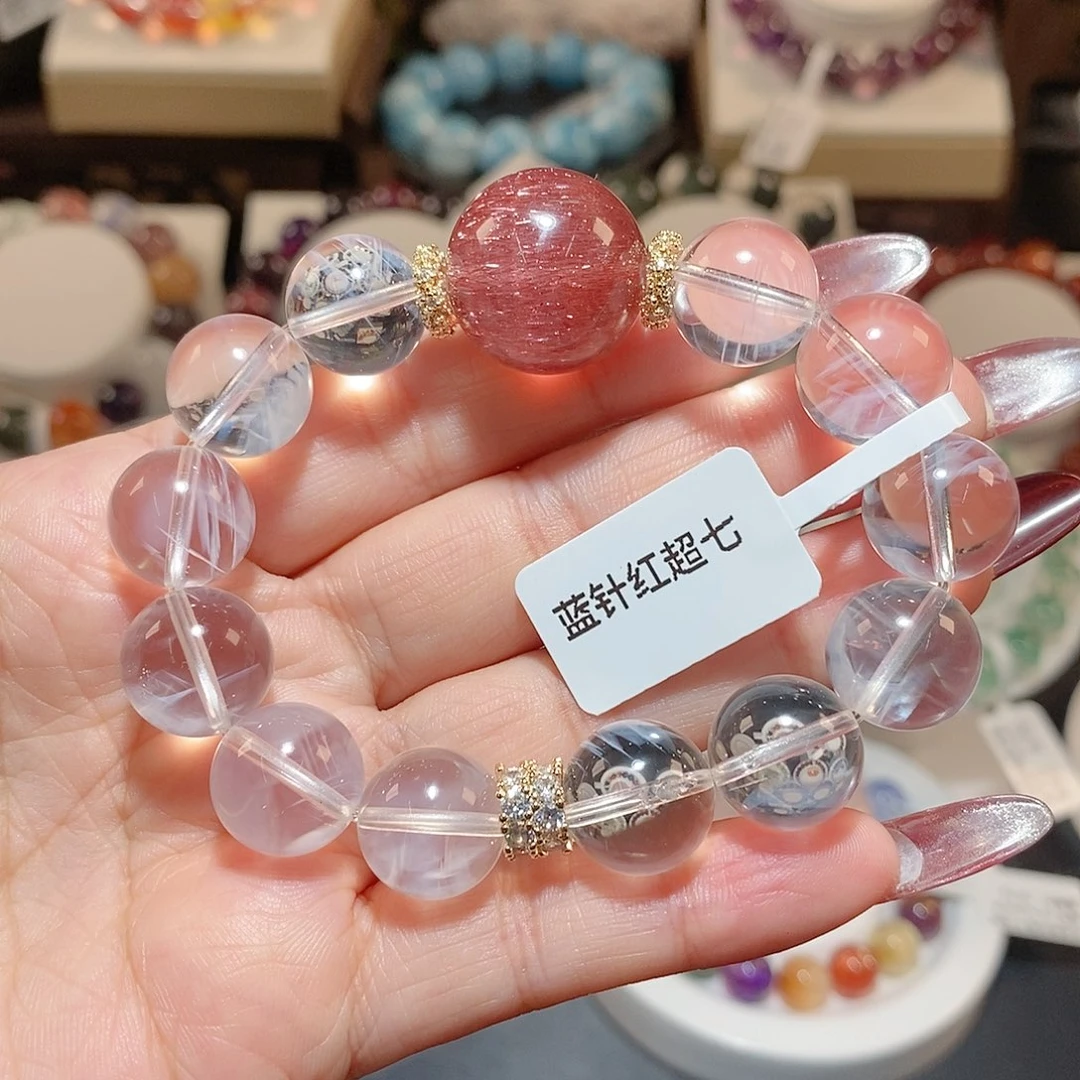 水晶手链合金红超七