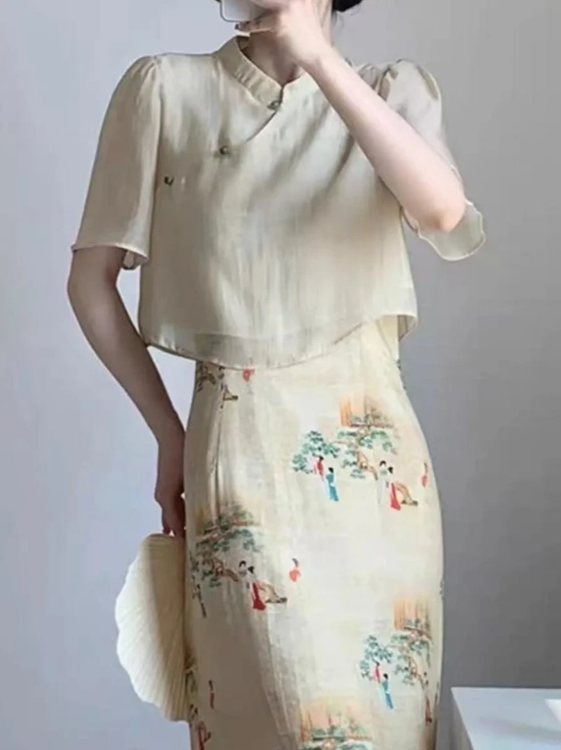 【AA】汉派时尚单品女装连衣裙【1301-1400】夏季少女复古春夏日常