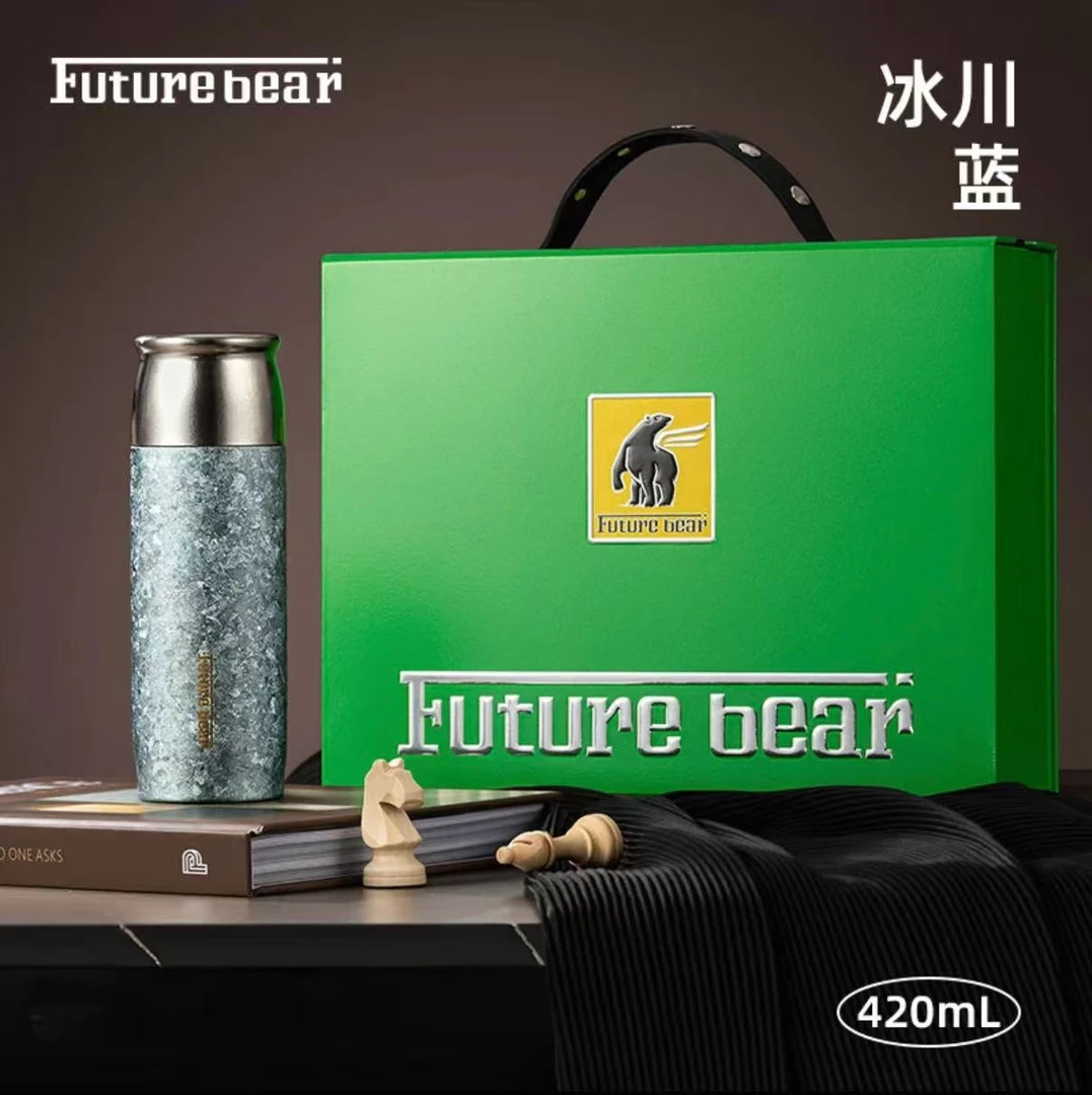 未来熊futurebear纯钛保温杯高颜值茶水分离水杯轻盈钛杯