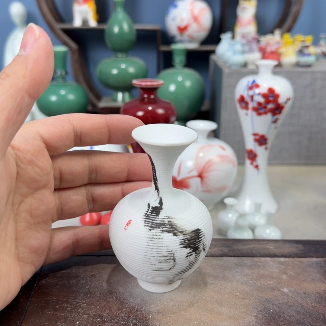 陶瓷手工小花器摆件