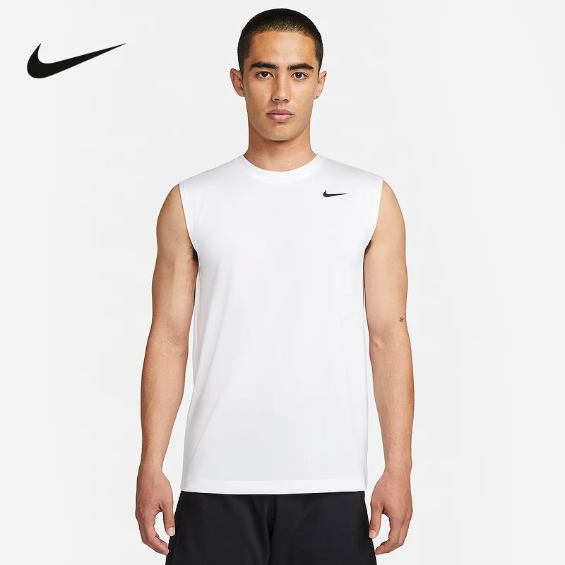 NIKE耐克男子夏季新款运动休闲无袖T恤健身跑步背心DX0992-100