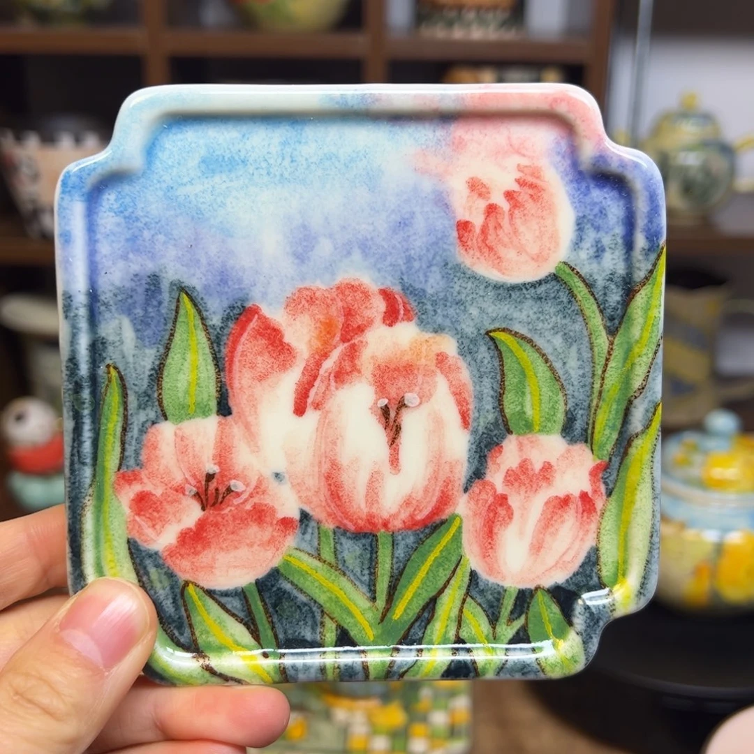 原创手绘高温釉下彩