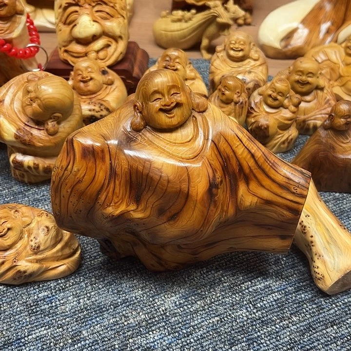 柏木太行崖柏手把摆件