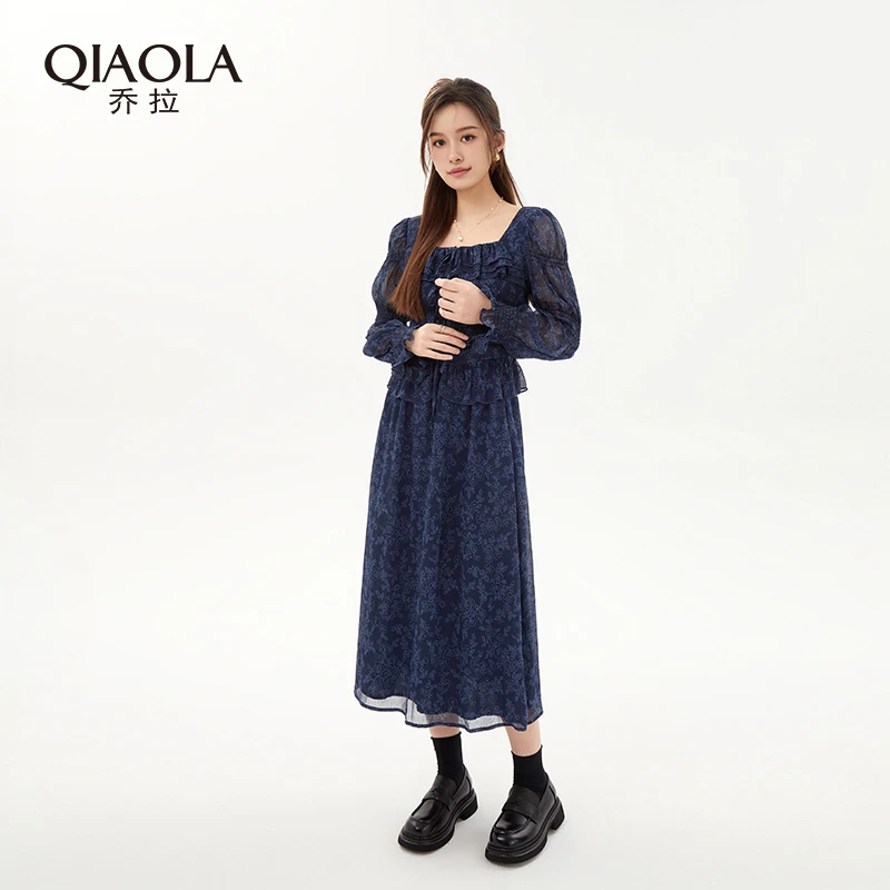 QIAOLA/乔拉【夜阑星河】夏季新款梭织亲肤显瘦时尚轻奢套装预售