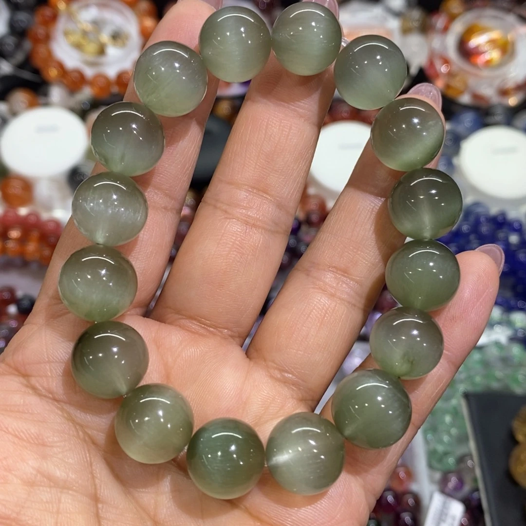 未镶嵌手链水晶绿兔毛13