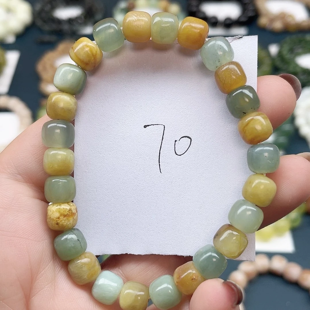 未镶嵌蛇纹石玉手链