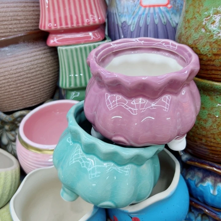 有孔，满10元发货多肉陶瓷花盆