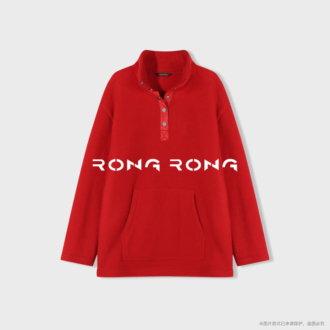 溶溶【炙热恋歌】RONGRONG 羊毛混纺双面摇粒绒软糯卫衣2504K734