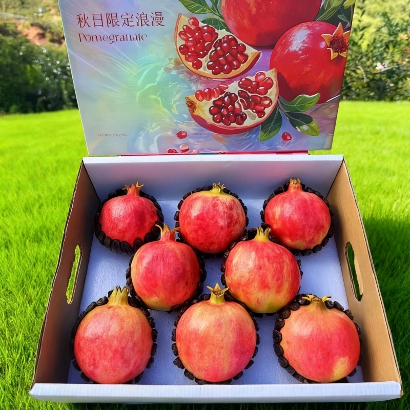 大凉山会理突尼斯软籽石榴中高端礼盒装现摘新鲜送中秋礼品水果