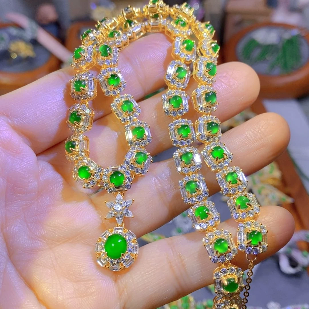 银S925镶嵌把件翡翠