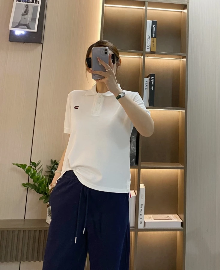 8081夏季新款刺绣小标polo领休闲短袖T恤