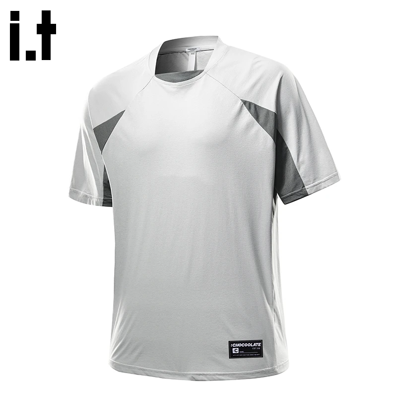 i.t:CHOCOOLATE速干运动男装2025夏季新款宽松半袖冰丝短袖t恤衫