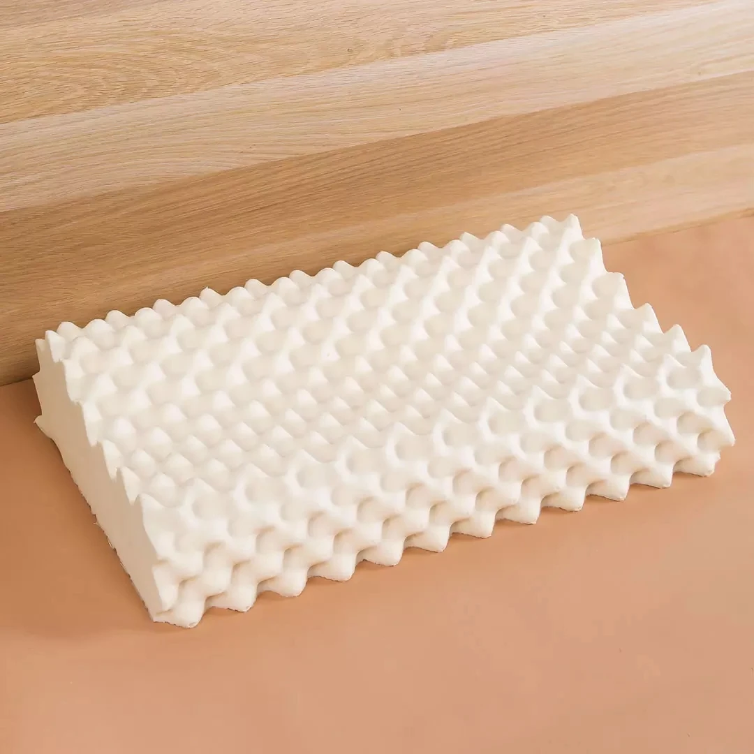 愉悦之家天然防螨视频颗粒乳胶枕家用枕头天然橡胶天然乳胶橡胶枕