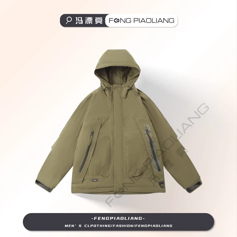 2024秋冬宽松流行设计款连帽情侣高货棉衣外套2531