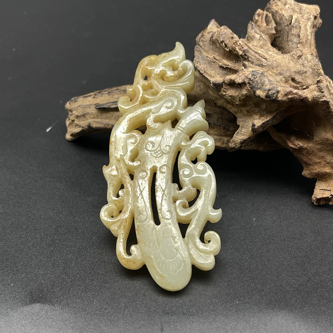 《清代》 和田玉鸡心佩 山东文物商店泰运 ZZXCEH602713