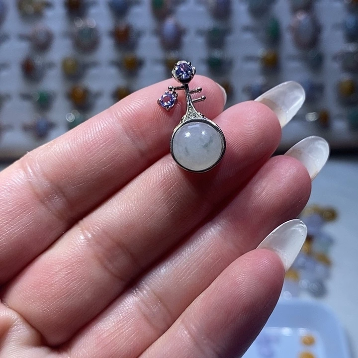 翡翠银S925镶嵌颈饰111111