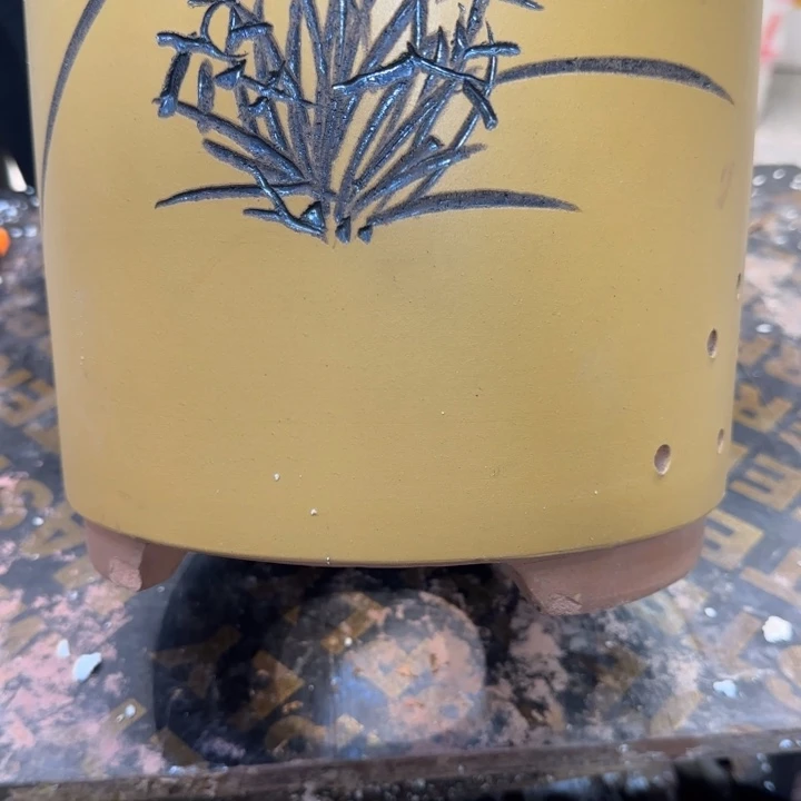 紫砂花盆口径17.21口径