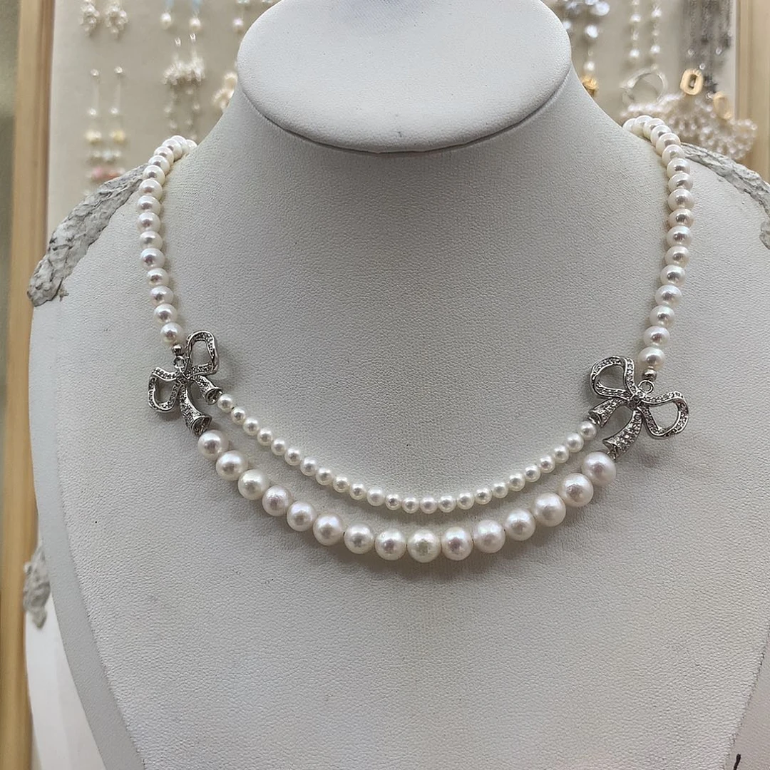 淡水珍珠耳饰银S925镶嵌