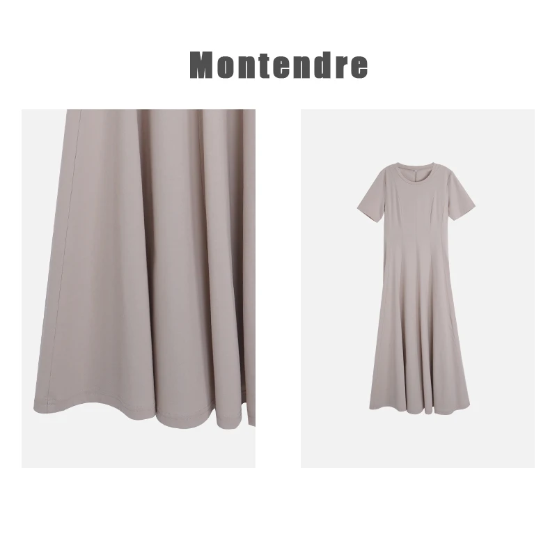 【DD外贸】 夏季新款 J 显瘦高腰气质感纯色修身连衣裙休闲时尚