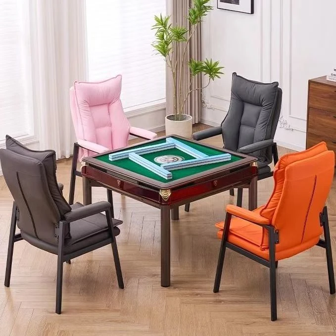 麻将椅茶楼简约家用加宽加厚品质舒适麻将室棋牌室专用椅粉色等F