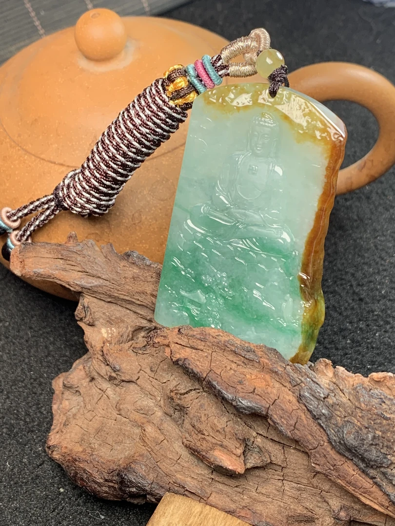 【玉良缘】天然A货翡翠缅料挂件