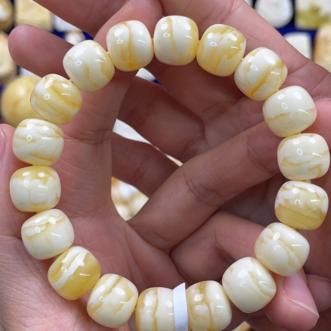 蜜蜡裸石未镶嵌琥珀蜜蜡手串卡13mm