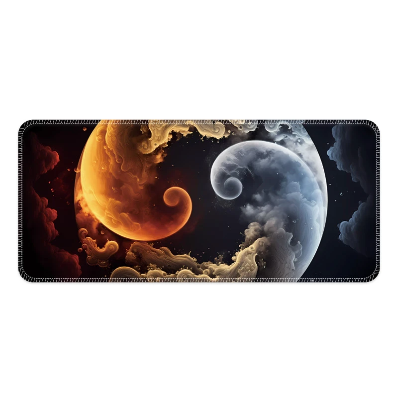 【35号】阴阳中国风国潮鼠标垫超大号办公桌垫复古游戏加厚防滑西早