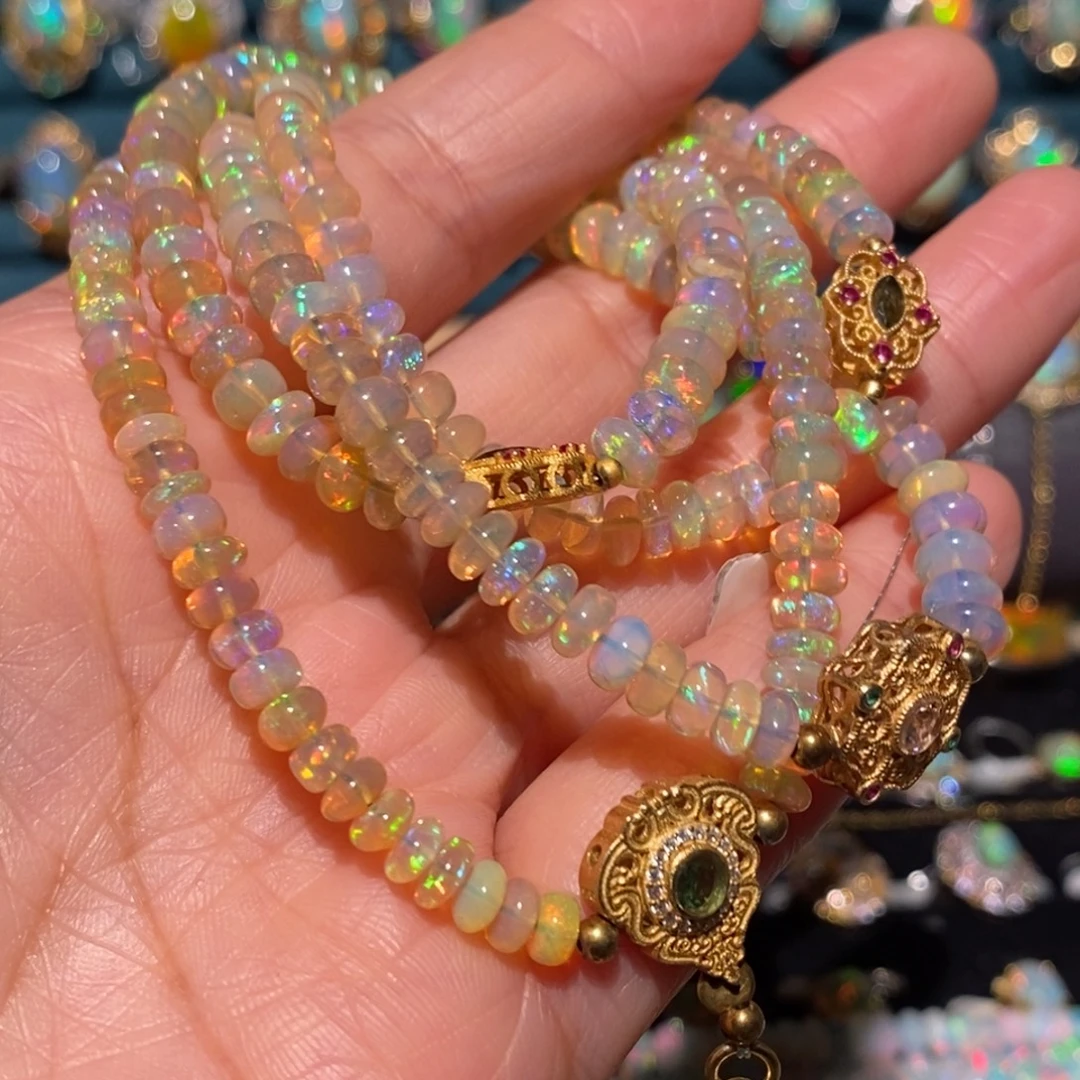 欧泊银S925镶嵌项链