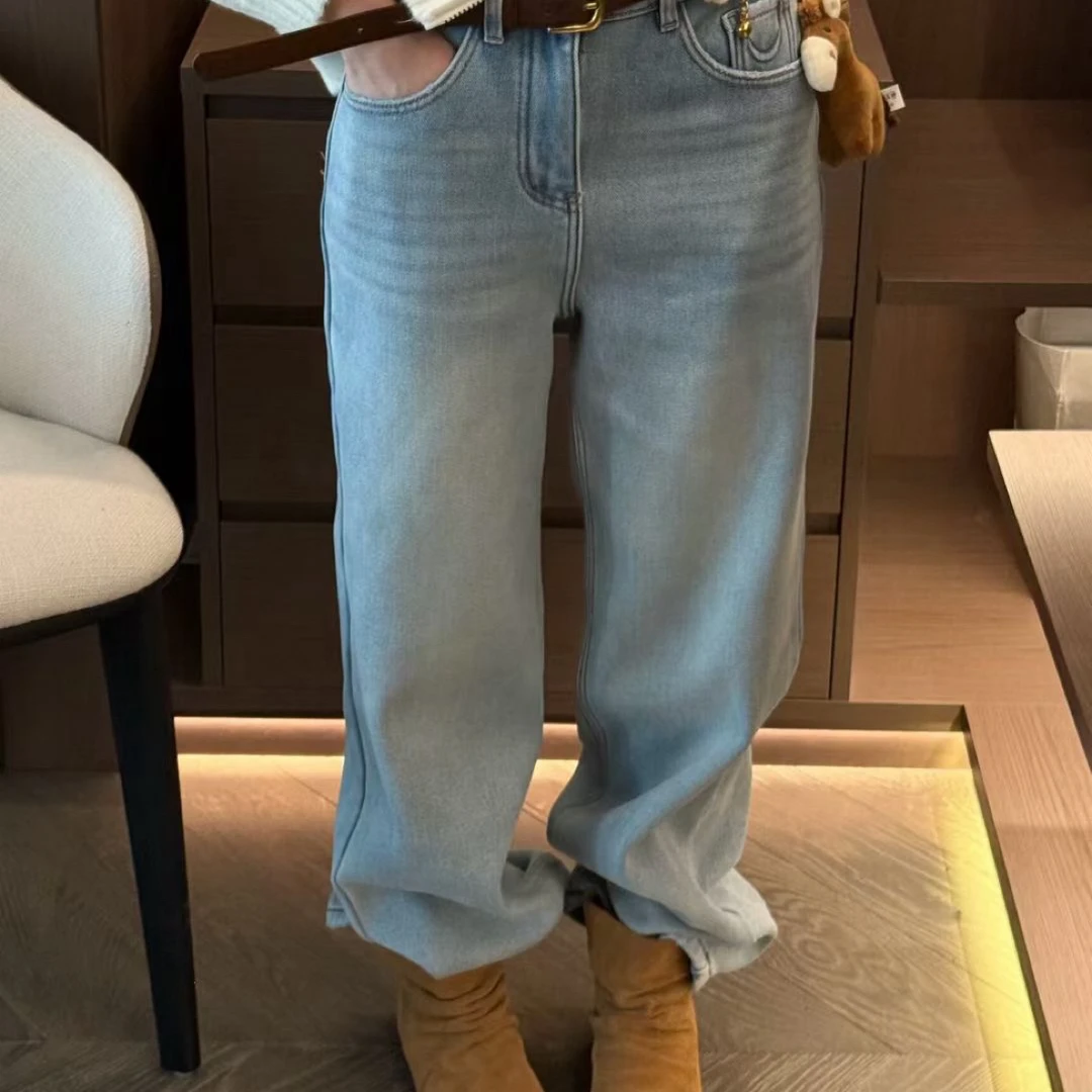 芙小芙～冬季显瘦加绒加厚反季兰腿牛仔裤