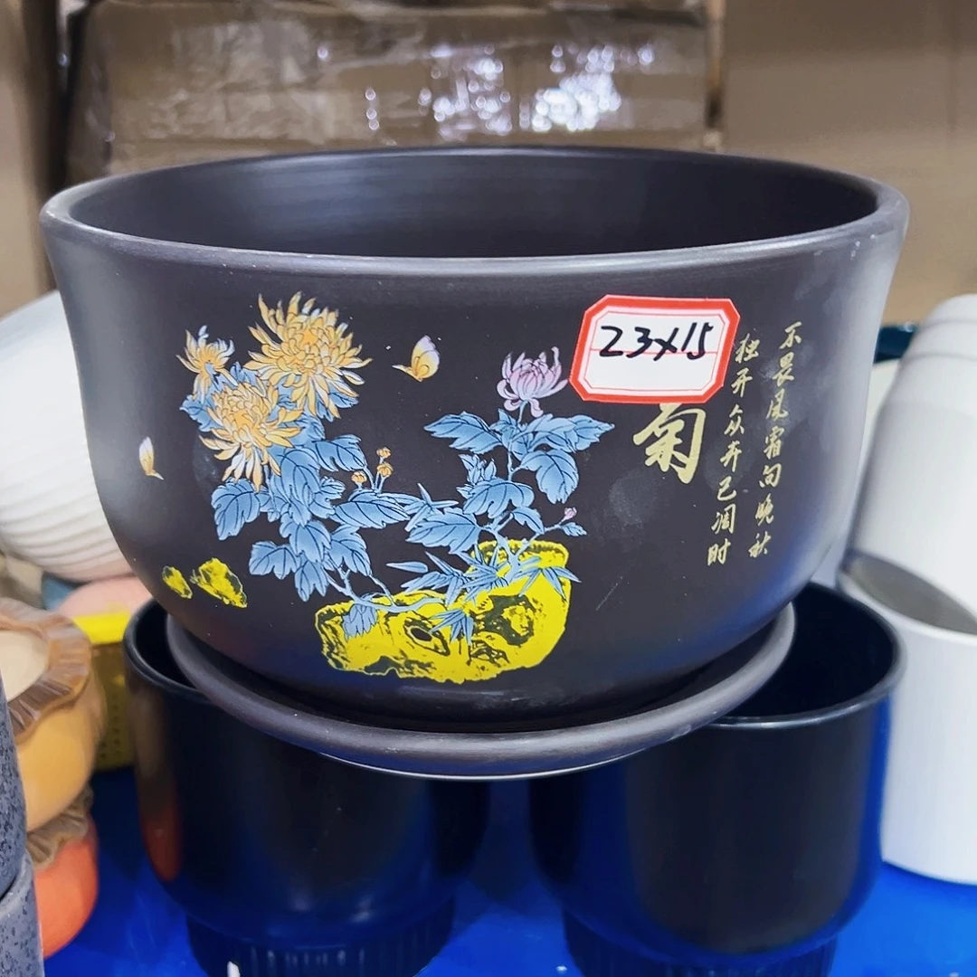 外贸尾单陶瓷花盆凑单10米包邮