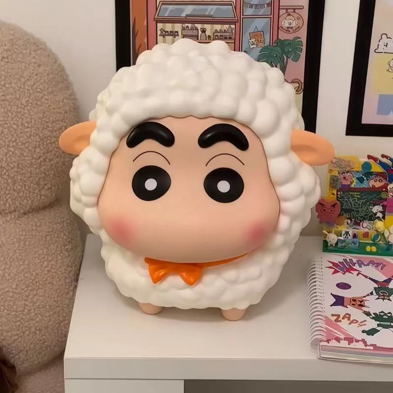 蜡笔小新COS小绵羊拍拍灯氛围灯公仔玩偶卧室床头夜灯礼物大摆件