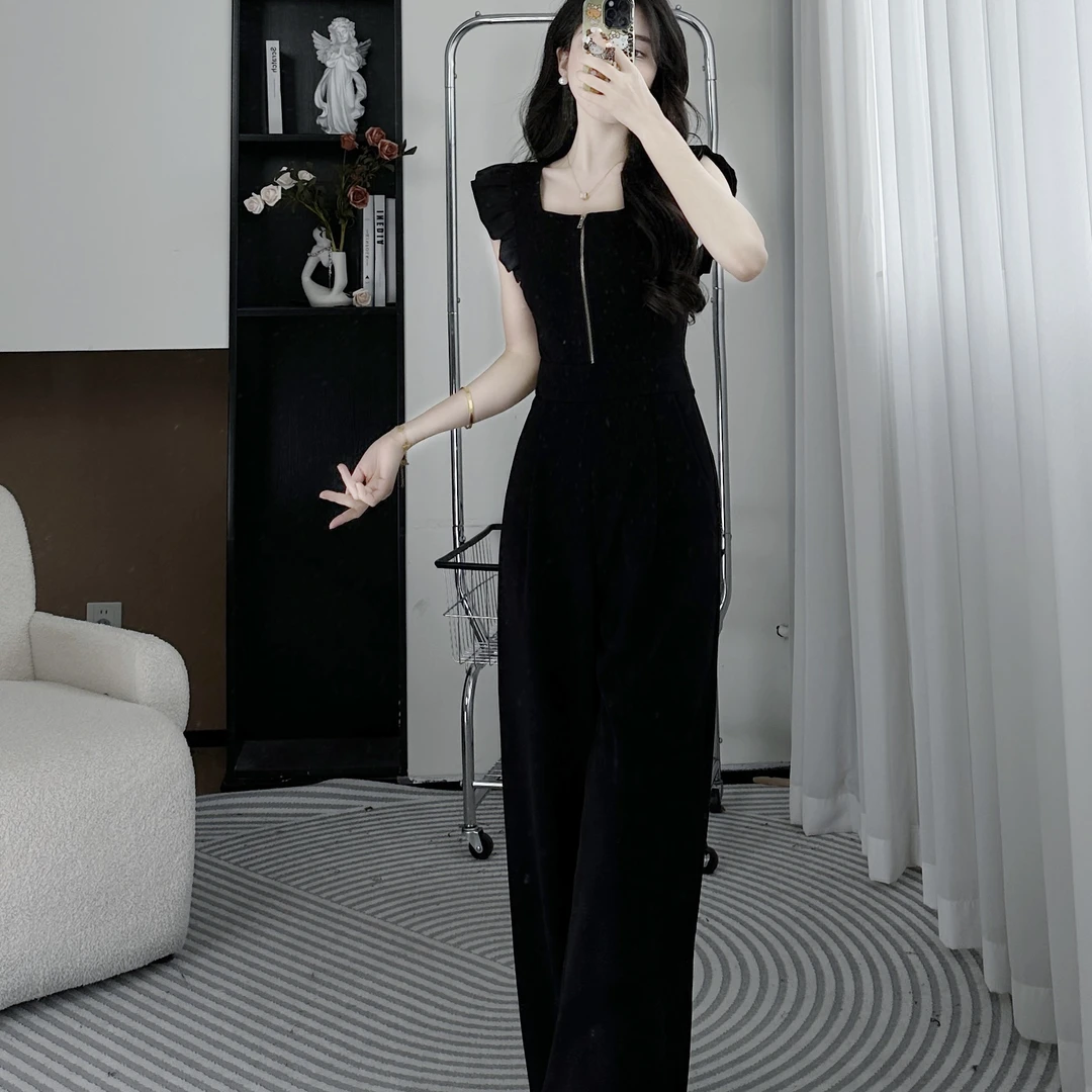 La Chapelle/拉夏贝尔2025夏季新款通勤气质时尚显瘦连体裤10382