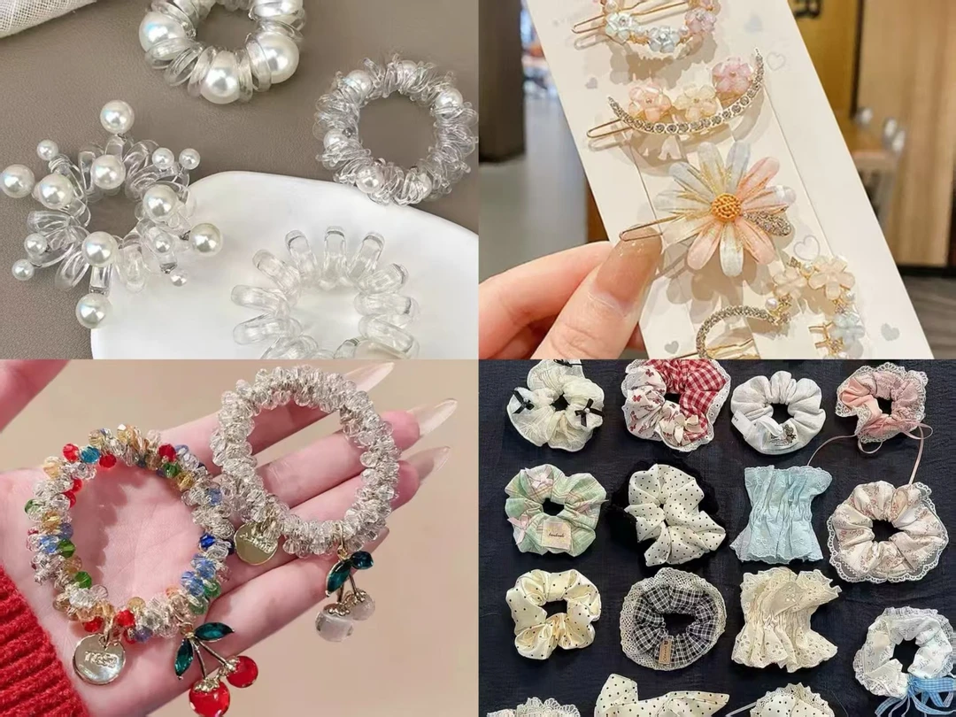 （发夹发绳直播代拆）高级仙女可爱简约对对碰