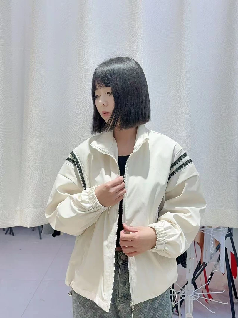 正品2025春季新款拼色设计感运动外套