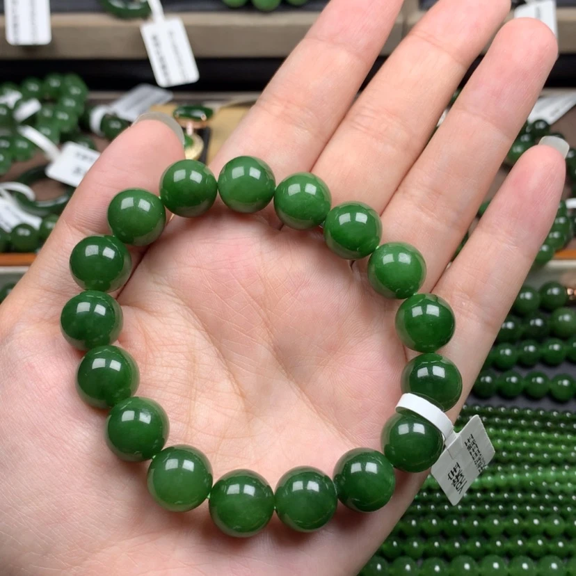 【闪购商品】未镶嵌手串和田玉（碧玉）易12m