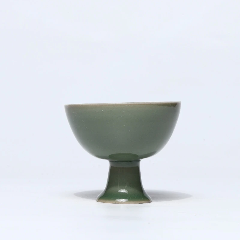 龙泉青瓷青釉高足杯 主人杯茗杯茶道茶具茶杯 fl
