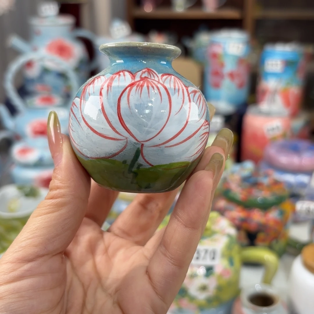 瓷片景德镇手绘高温釉下彩陶瓷茶具