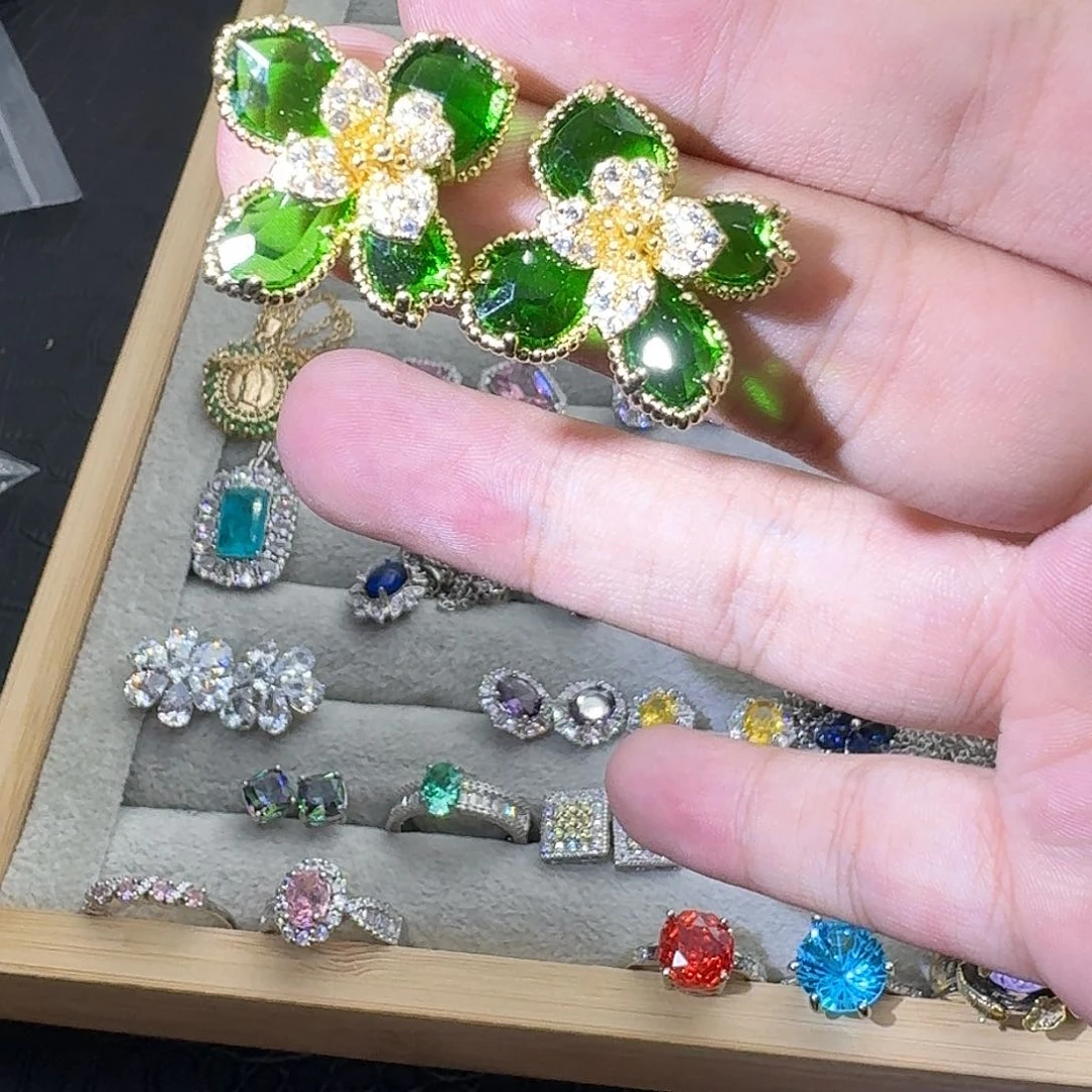 水晶戒指银S925镶嵌