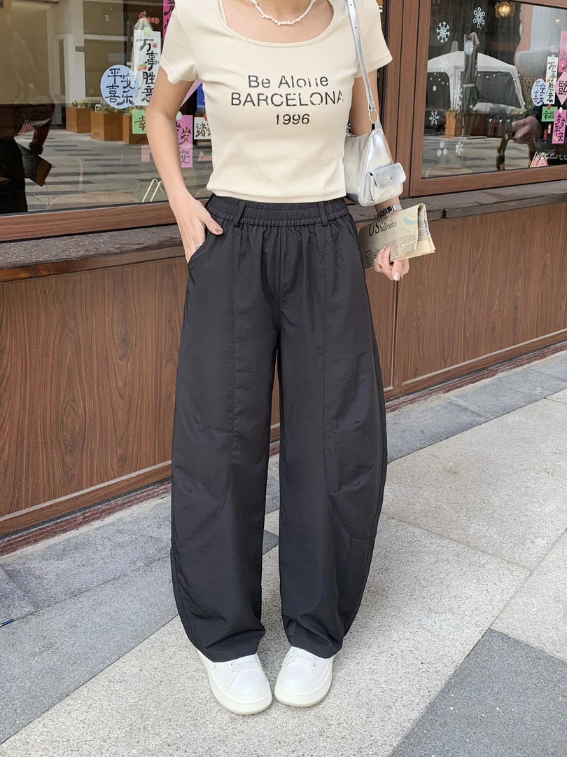 【慵懒松弛】2025夏季新款高级垂顺显瘦慵懒松弛感直筒裤6680