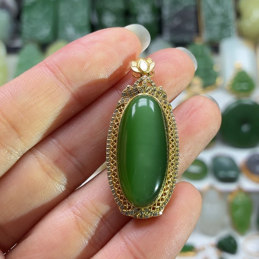 和田玉银S925镶嵌颈饰猫眼福利