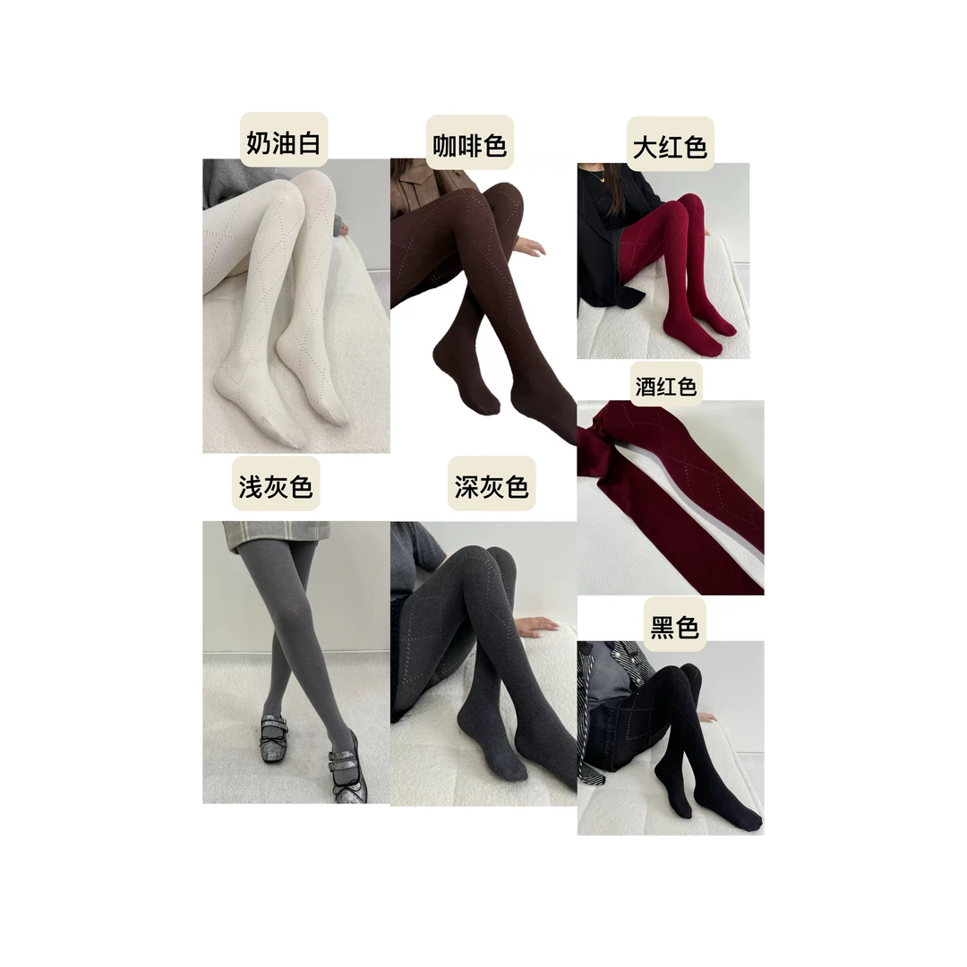 LARVINA秋冬必备斜纹银丝设计打底裤袜（新疆包邮）