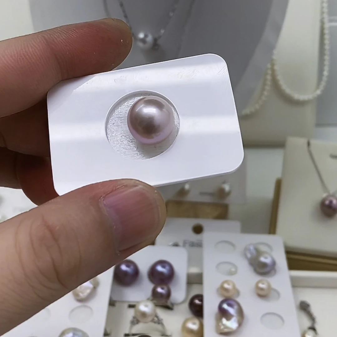 珍珠耳钉项链DIY