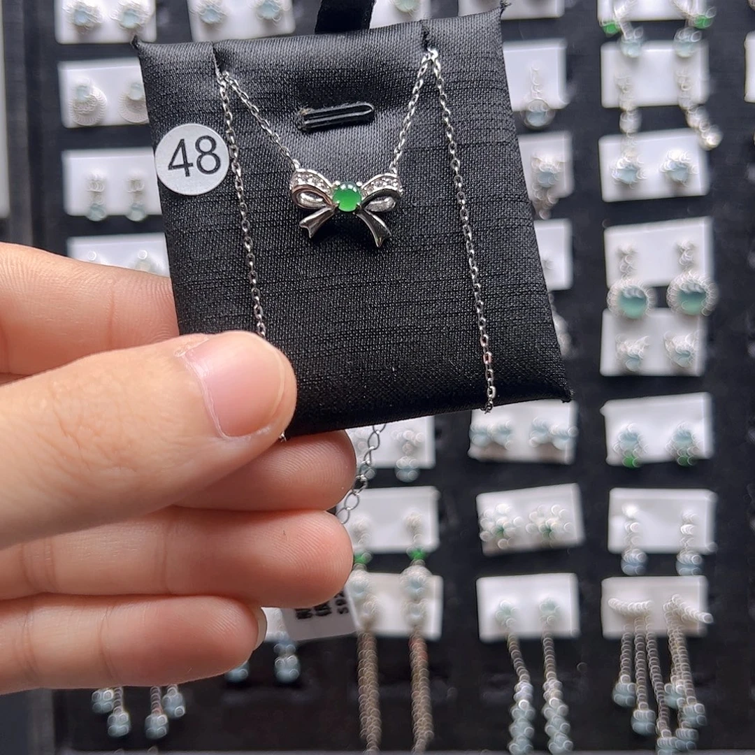 翡翠银S925镶嵌手链