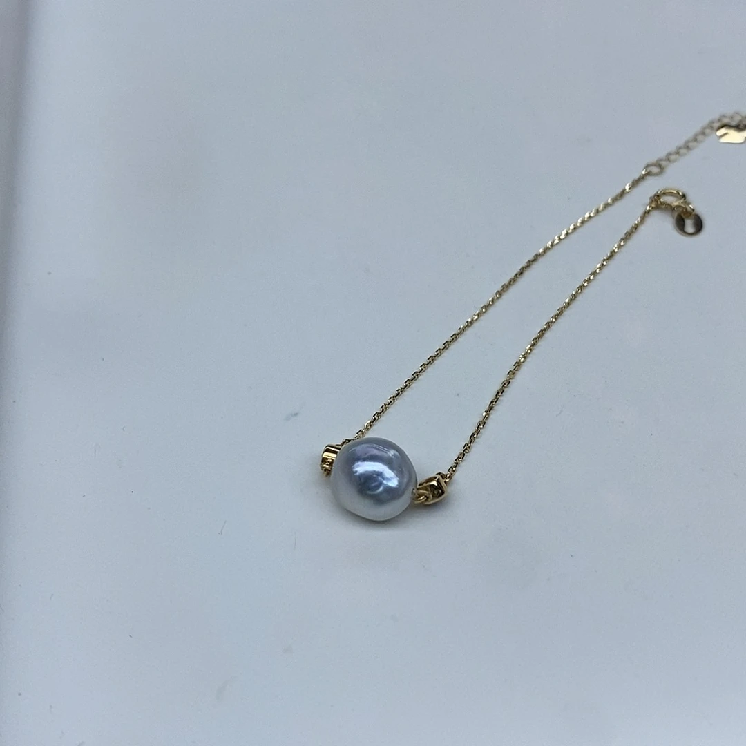海水珍珠18K金镶嵌手绳