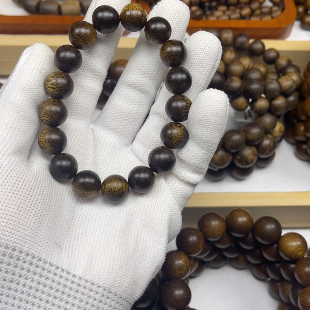 百***杨沉香手串越南芽庄白棋楠1.2